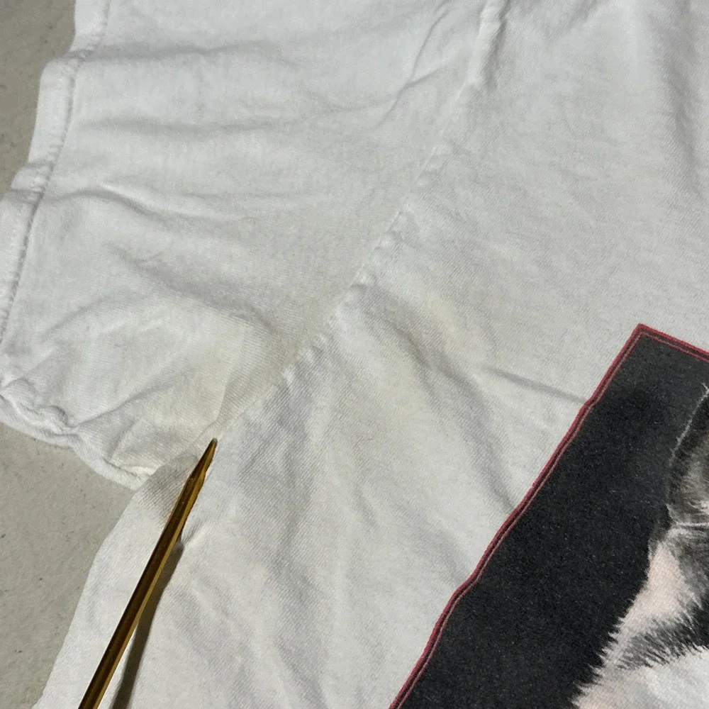 Vintage CAT HUMANE SOCIETY ADOPT A Cat Shirt SZ L Distressed 90s Animal